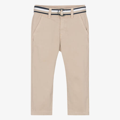 Patachou-Boys Beige Cotton Chino Trousers | Childrensalon Outlet