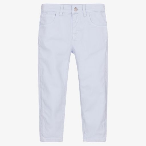 Patachou-Boys Blue Cotton Trousers | Childrensalon Outlet