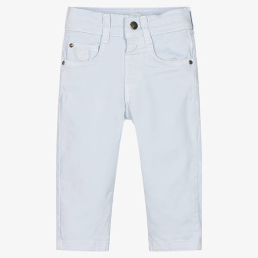 Patachou-Boys Blue Cotton Trousers | Childrensalon Outlet