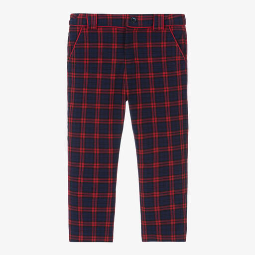 Patachou-Pantalon bleu et rouge à carreaux | Childrensalon Outlet