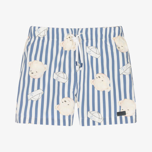Patachou-Плавки-шорты в голубую полоску с медвежатами | Childrensalon Outlet