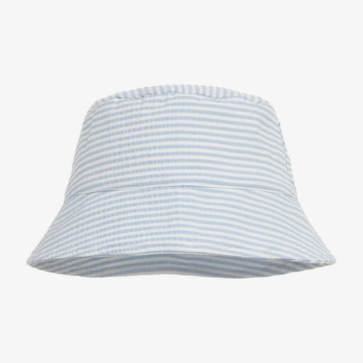 Patachou-Boys Blue Striped Anchor Hat | Childrensalon Outlet