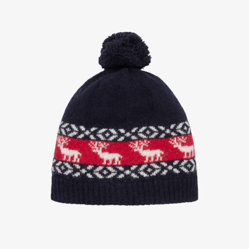 Patachou-Boys Blue Wool & Cashmere Hat | Childrensalon Outlet