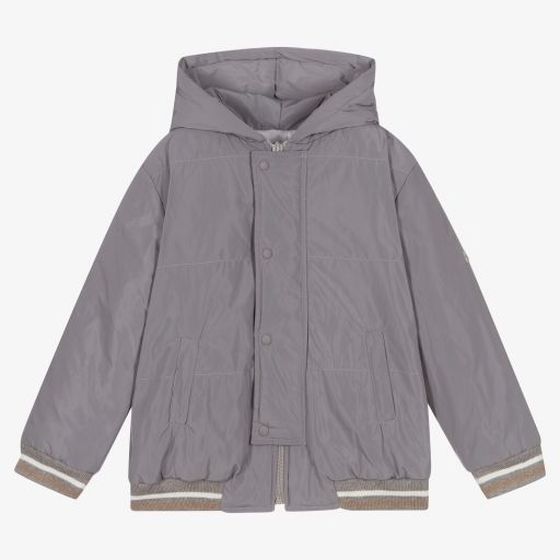 Patachou-Boys Grey Padded Jacket | Childrensalon Outlet