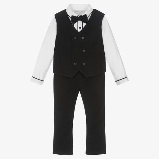 Patachou-طقم بنطلون مزيج فيسكوز لون كحلي | Childrensalon Outlet