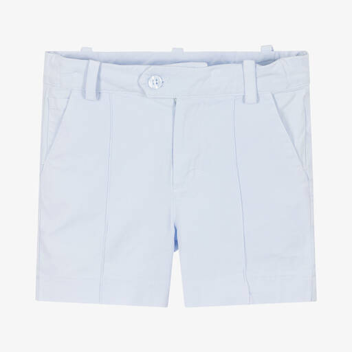 Patachou-Boys Pale Blue Cotton Bermuda Shorts | Childrensalon Outlet