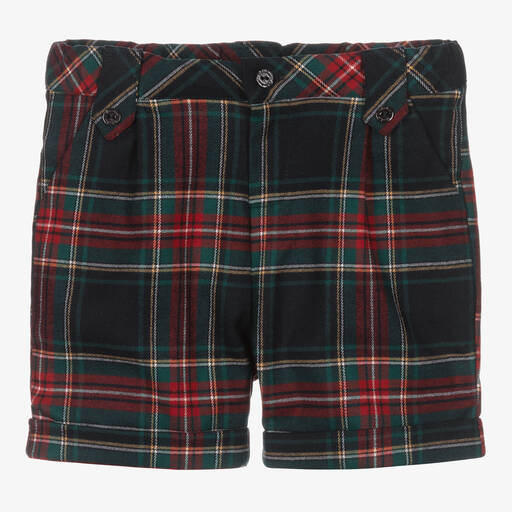 Patachou-Boys Tartan Flannel Shorts | Childrensalon Outlet