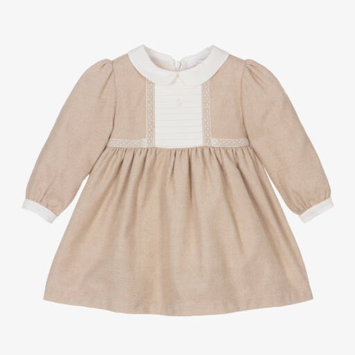 Patachou-Girls Beige Twill Dress | Childrensalon Outlet