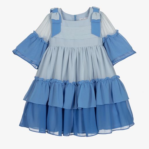 Patachou-Голубое шифоновое платье для девочек | Childrensalon Outlet