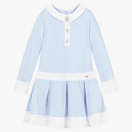 Patachou-Голубое платье из хлопкового джерси | Childrensalon Outlet