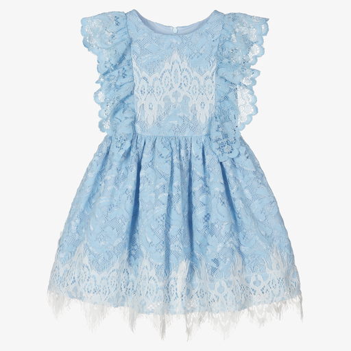 Patachou-Голубое кружевное платье для девочек | Childrensalon Outlet