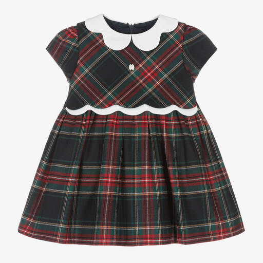 Patachou-Girls Blue & Red Tartan Dress | Childrensalon Outlet