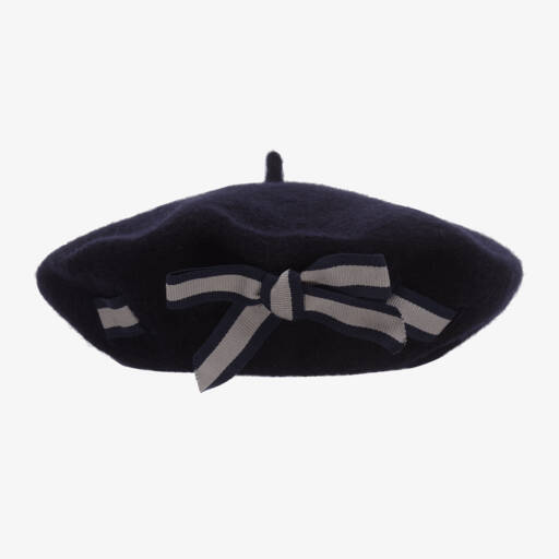 Patachou-Girls Blue Woollen Beret | Childrensalon Outlet