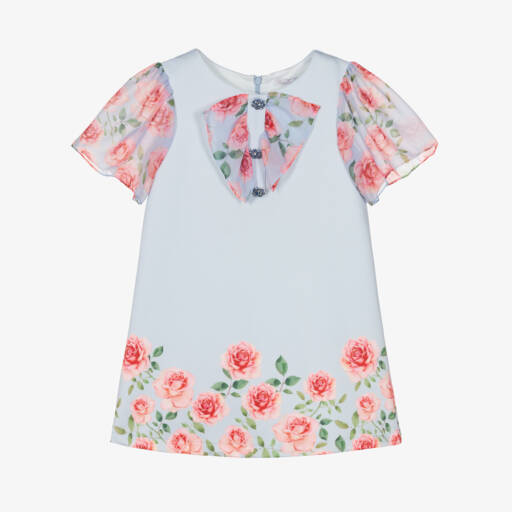Patachou-Girls Delicate Rose Print Dress | Childrensalon Outlet