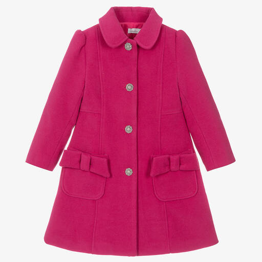 Patachou-Girls Fuchsia Pink Coat | Childrensalon Outlet