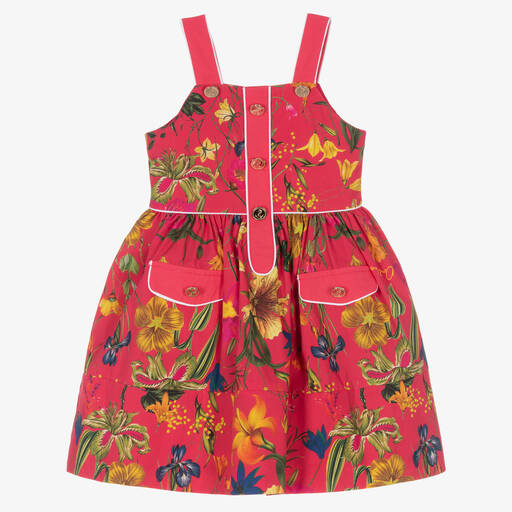 Patachou-Платье цвета фуксии с цветами | Childrensalon Outlet