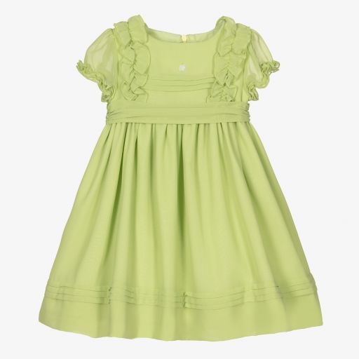 Patachou-Girls Green Chiffon Dress | Childrensalon Outlet