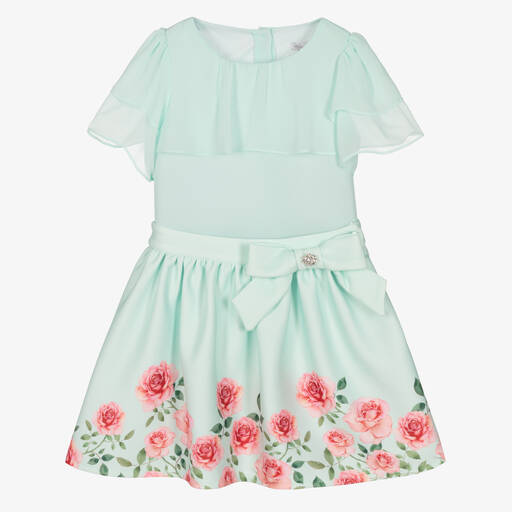 Patachou-Зеленый топ и юбка с цветами | Childrensalon Outlet