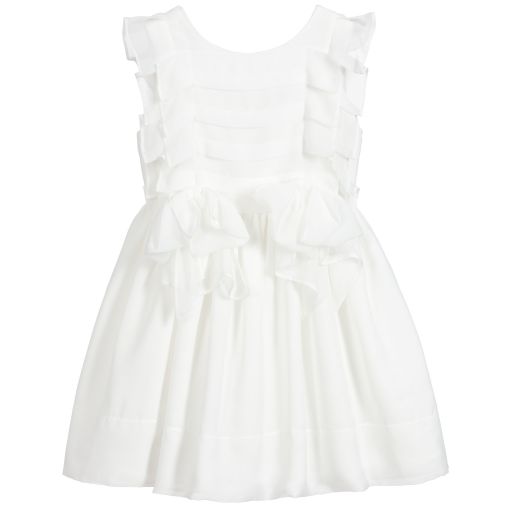 Patachou-Girls Ivory Chiffon Dress | Childrensalon Outlet