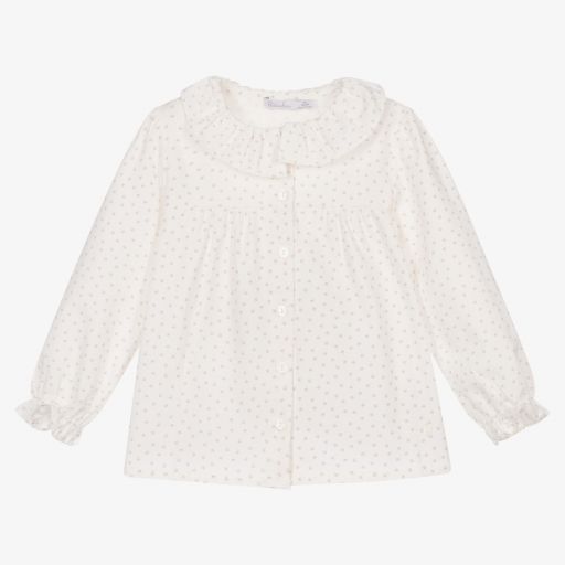 Patachou-Girls Ivory Cotton Blouse | Childrensalon Outlet