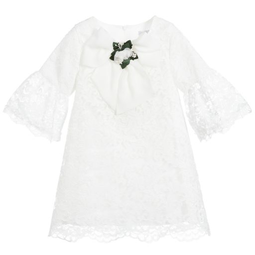 Patachou-Girls Ivory Lace Dress  | Childrensalon Outlet