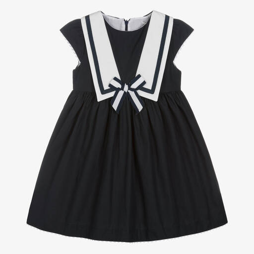 Patachou-Синее хлопковое платье для девочек | Childrensalon Outlet