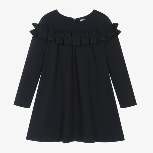 Patachou-Girls Navy Cotton Jersey Frock | Childrensalon Outlet