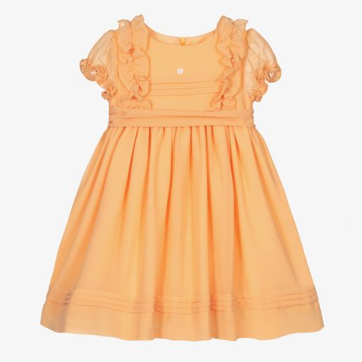 Patachou-Robe orange en mousseline Fille | Childrensalon Outlet