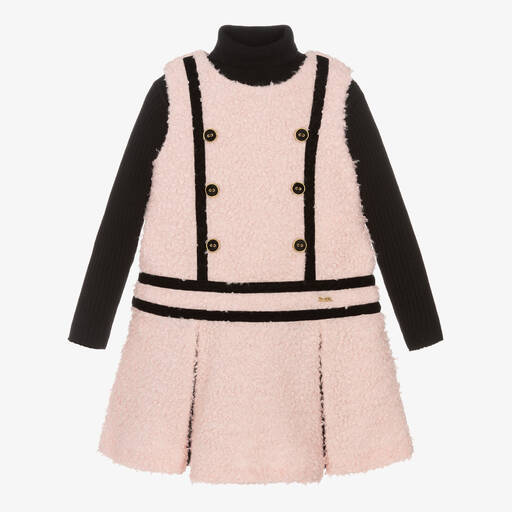 Patachou-Ensemble robe rose et noire fille | Childrensalon Outlet