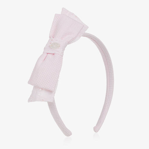 Patachou-Girls Pink Bow Hairband | Childrensalon Outlet