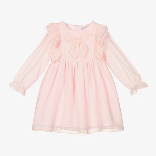 Patachou-Girls Pink Chiffon Dress | Childrensalon Outlet