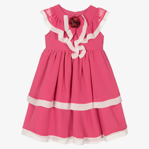 Patachou-Розовое шифоновое платье | Childrensalon Outlet