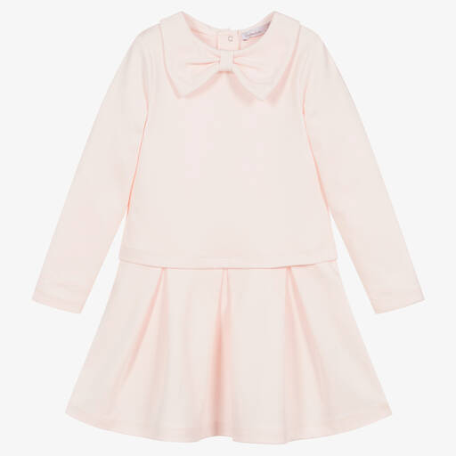 Patachou-Girls Pink Cotton Dress | Childrensalon Outlet