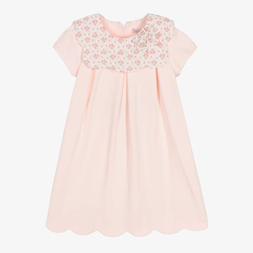 Patachou-Girls Pink Cotton Floral Liberty Dress | Childrensalon Outlet