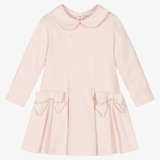 Patachou-Rosa Baumwolljersey-Kleid | Childrensalon Outlet