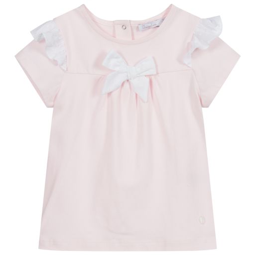 Patachou-Girls Pink Cotton Top | Childrensalon Outlet