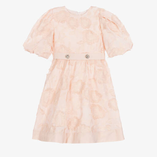 Patachou-Rosa Kleid mit Blumenstickerei | Childrensalon Outlet