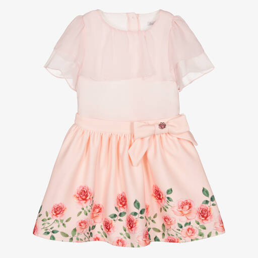 Patachou-Jupe rose à fleurs fille | Childrensalon Outlet