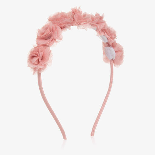 Patachou-Girls Pink Flower Hairband | Childrensalon Outlet