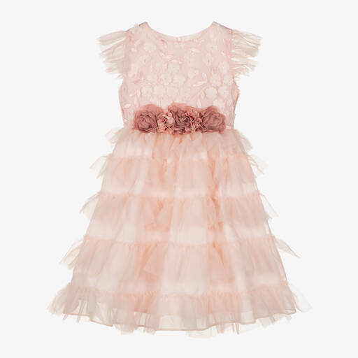 Patachou-Розовое многоярусное платье из тюля | Childrensalon Outlet