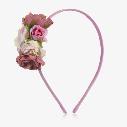 Patachou-Girls Purple Flower Hairband | Childrensalon Outlet