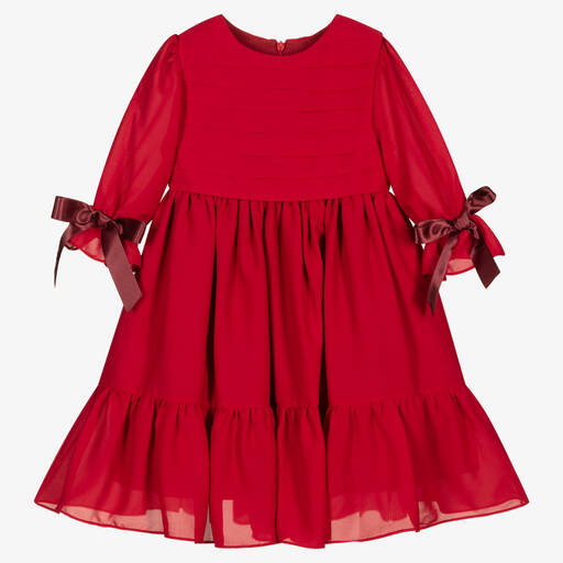 Patachou-Красное шифоновое платье для девочек | Childrensalon Outlet