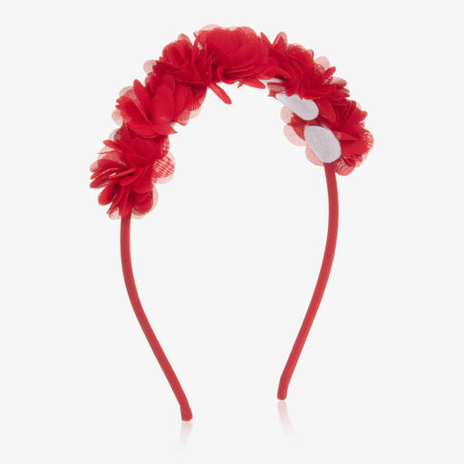 Patachou-Girls Red Flower Hairband | Childrensalon Outlet