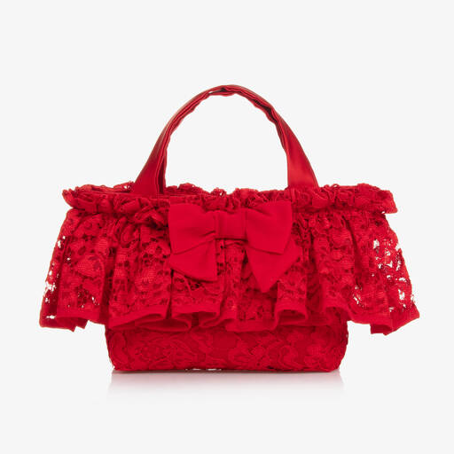 Patachou-Красная сумочка с кружевом (26см) | Childrensalon Outlet