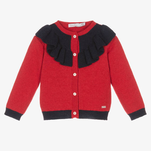 Patachou-Красно-синий кардиган для девочек | Childrensalon Outlet