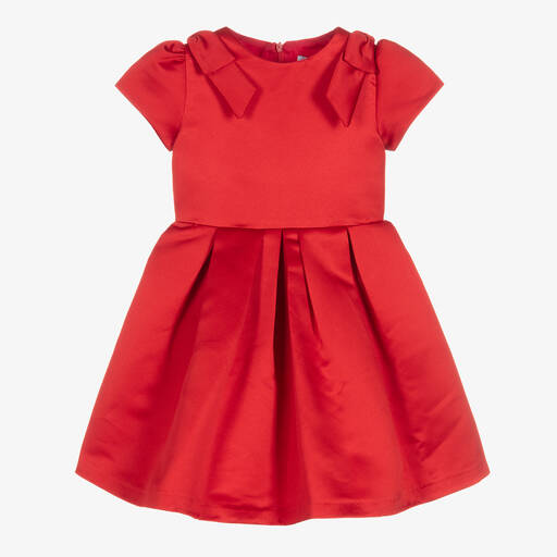 Patachou-Girls Red Satin Dress | Childrensalon Outlet