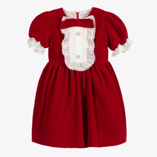 Patachou-Красное бархатное платье для девочек | Childrensalon Outlet