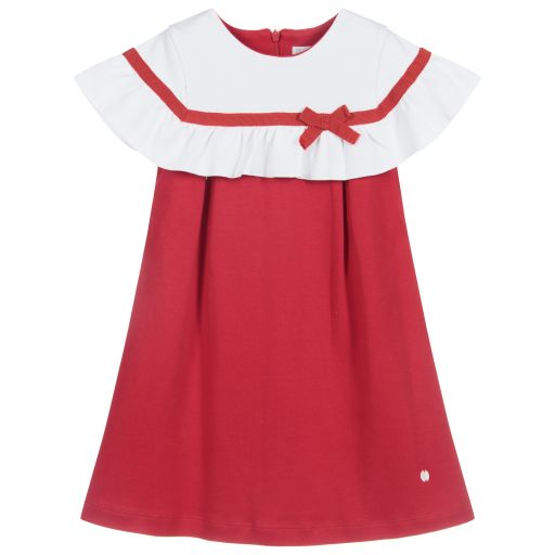 Patachou-Kleid in Rot und Weiß für Mädchen | Childrensalon Outlet