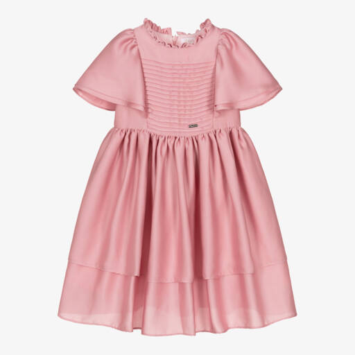 Patachou-Girls Rose Pleated Chiffon Gown | Childrensalon Outlet