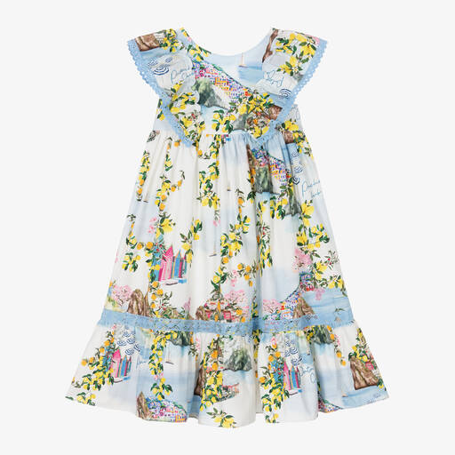 Patachou-Girls White Cotton Beach Club Dress | Childrensalon Outlet